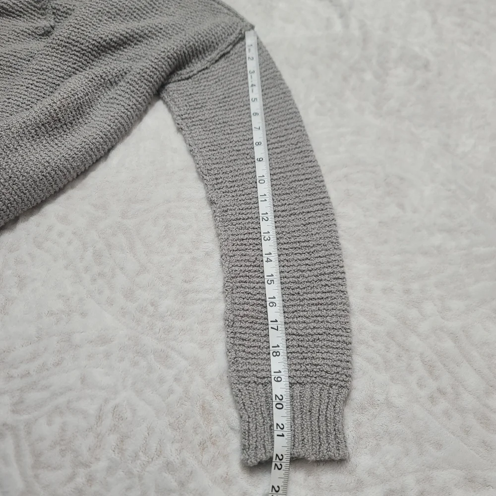 By Together Women's Knit V-neck Sweater Size L Light Gray NWT Cotton Blend